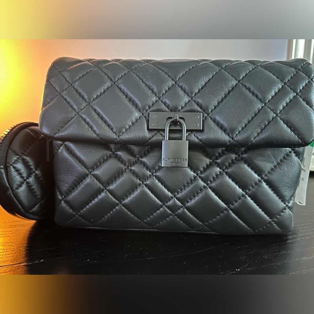 Kurt Geiger Quilted Mini Brixton Lock Bag
